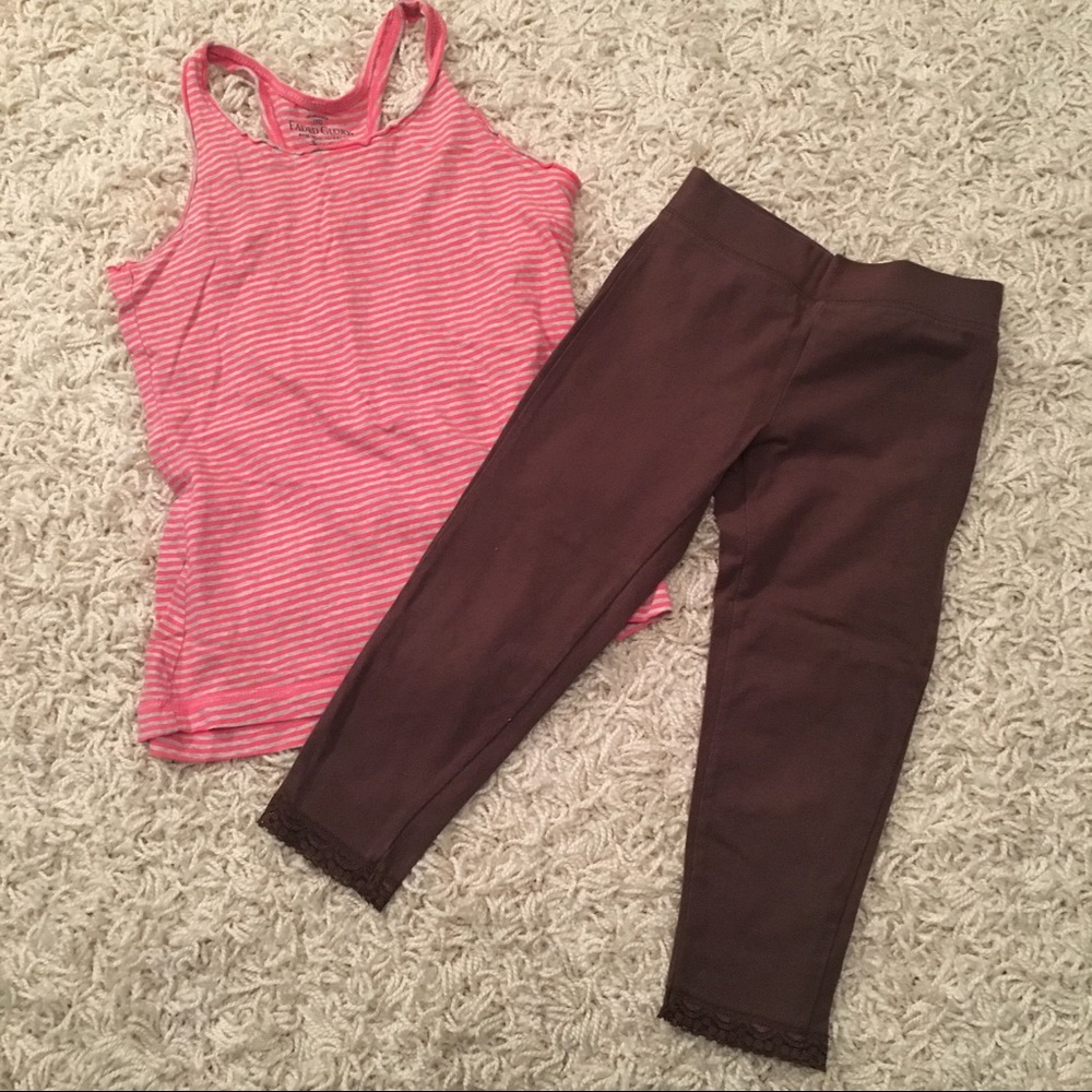 Summer girls  Sz 7 - 8 outfit two pc top and bottom leggings